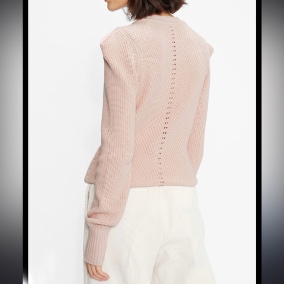 Ted Baker Sunniie Light Baby Pink Sweater Sharped  Shoulders Size 1 US 4 or S - Picture 2 of 8
